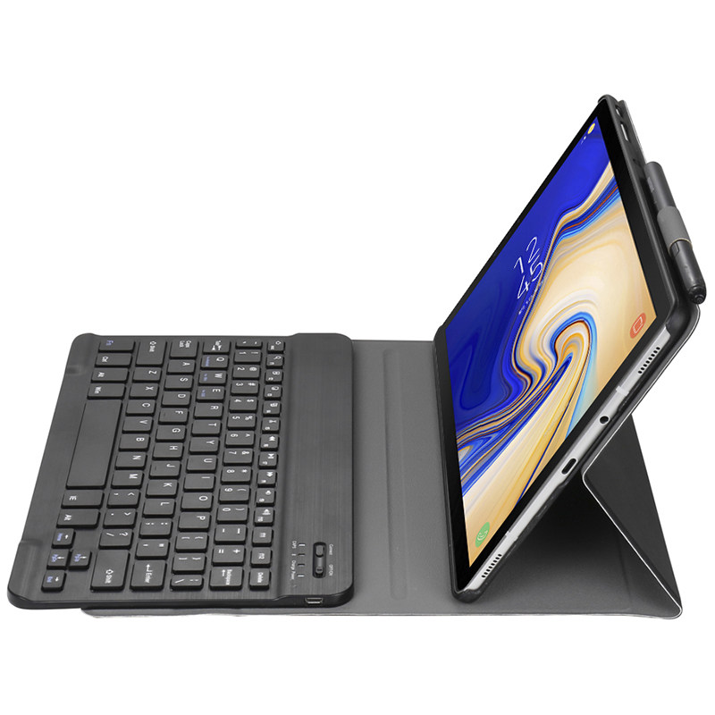 适用于三星Galaxy Tab S4保护套带蓝牙键盘鼠标T835C平板电脑SM-T830商务皮套10.5寸T837V外壳防摔支