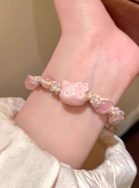 小众轻奢串珠流苏高级感手链女
