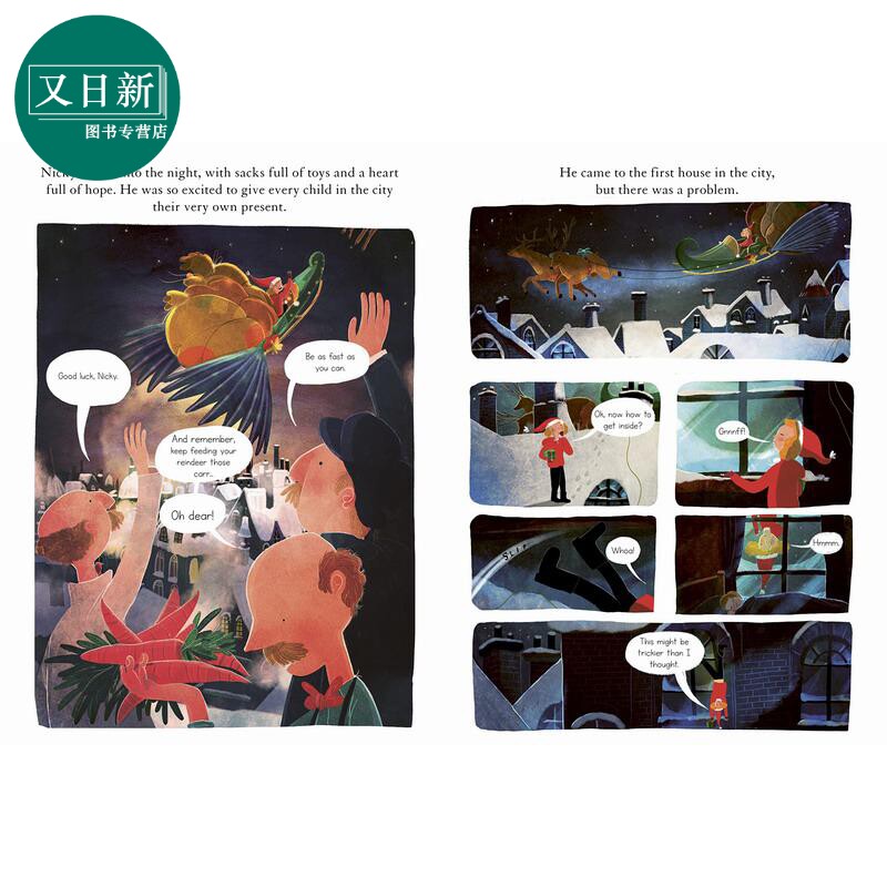 孩子们的玩具店David Litchfield Kid Christmas Of The Claus Brothers Toy Shop英文原版 儿童绘本 故事图画书 又日新