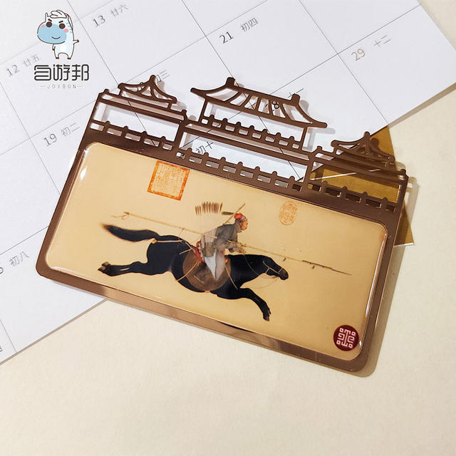 Taipei National Palace Museum Cultural and Creative Painting Magnet Dang Kou Figure Refrigerator Magnet Architectural Art Metal Magnet Travel Commemorative Creative