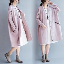 Pregnancy Woman Dress Spring Autumn Large Size Coat 2019 New Autumn Winter Korean Version Loose Casual Pregnant Woman Cardiovert in a long version of the windsuit