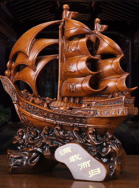 满载而归龙船摆件家居客厅酒柜前台装饰品办公室摆设商务开业礼品
