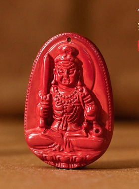 帝王砂朱砂吊坠本命佛吊坠属龙本命年项链十二生肖挂件低含量朱砂