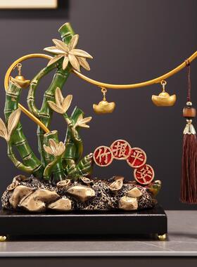 节节高升富贵竹摆件升职乔迁新居礼品送领导朋友家居客厅玄关摆件