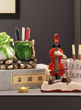 富贵竹子节节高升办公室桌面笔筒收纳送老师同学教师节礼物摆件