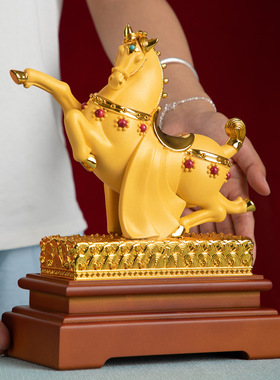 立马发财金马摆件招财聚宝马高档马年吉祥物乔迁开业礼品马到成功