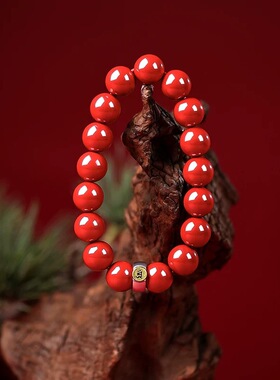帝王砂朱砂手串红砂手链女款十二生肖本命佛手串低含量男款本命年