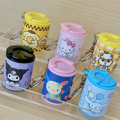 日本正版K-COM 第2弹 三丽鸥硬币存钱罐挂件扭蛋 凯蒂猫花小兔 - 图0
