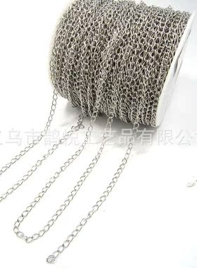 铜链条 纯铜延长链 焊口尾链  DIY饰品加长链 白K金银 可加做保色