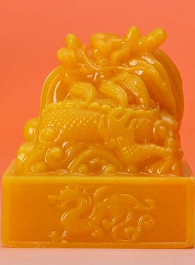 批发树脂七龙印章玉玺家居办公摆设 仿树脂龙印章摆件工艺品
