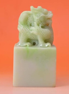 新中式印章玉玺展示柜摆件样板房展厅书房办公桌桌面家居软装饰品