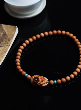 热卖搭配饰品印度老山芭比檀香佛念珠DIY手持链串毛衣项链男女士