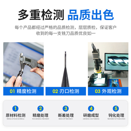 株钻68°HMX-2EP-D0.3-M02-D0.4-M04-D0.5-M06D1.5-M08硬合金铣刀 - 图2