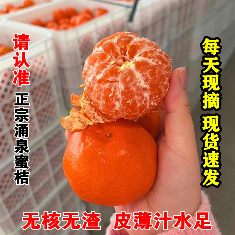 正宗临海涌泉蜜桔应季新鲜水果橘子10斤整箱黄岩蜜桔现摘旗舰店,淘宝优惠券,粉丝福利购,淘宝优惠卷