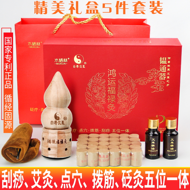 十年陈艾条艾柱艾灸盒随身灸家用福禄葫芦砭石灸刮痧温灸仪熏蒸仪