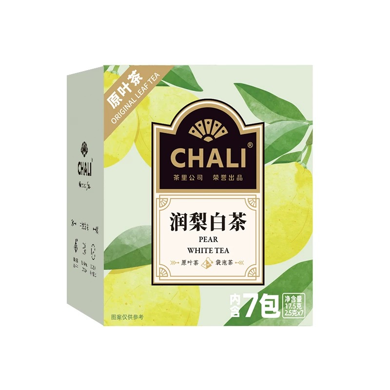 茶里chali润梨白茶7包盒装袋泡茶独立包装茶包办公室下午茶 - 图0