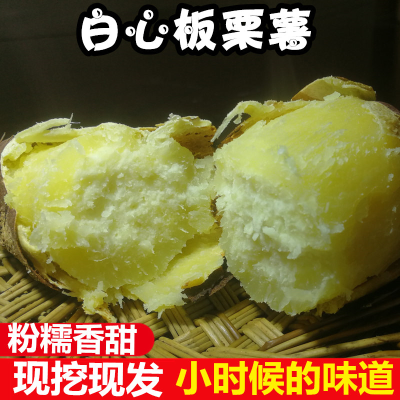 新鲜白心5斤白瓤香甜面农家10板栗 薯中情番薯