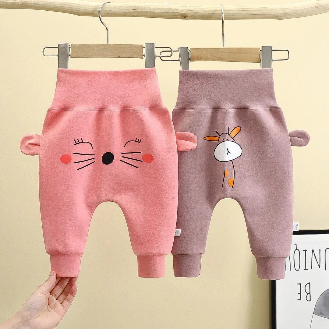2024婴儿裤子儿童高腰护肚纯棉外穿春秋季大pp裤男女童薄款猫咪家,淘宝优惠券,粉丝福利购,淘宝优惠卷