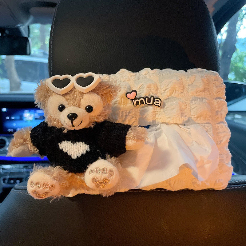 车载纸巾盒可爱雪梨玫熊2025新款汽车内挂式高级感车内纸巾收纳袋,淘宝优惠券,粉丝福利购,淘宝优惠卷