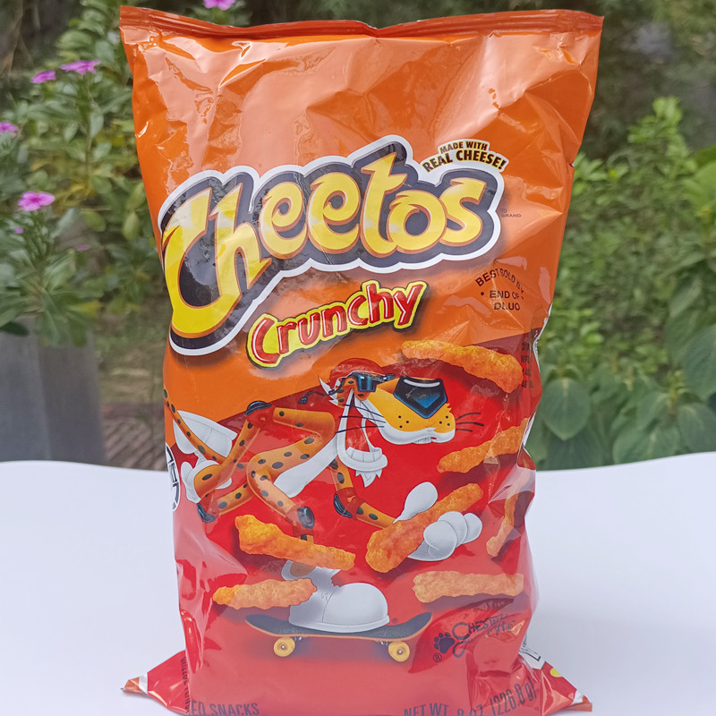 226g奇多松脆火辣条芝士辣椒玉米条栗米棒零食Cheetos Crunch-图1