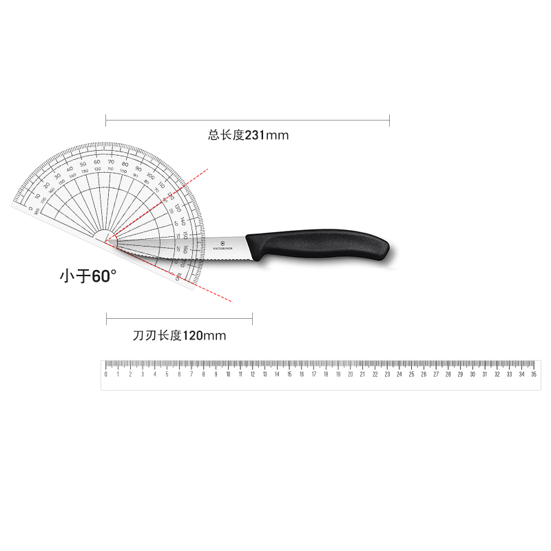 瑞士Victorinox维氏牛排刀不锈钢西餐刀餐具家用锯齿牛扒刀 - 图3