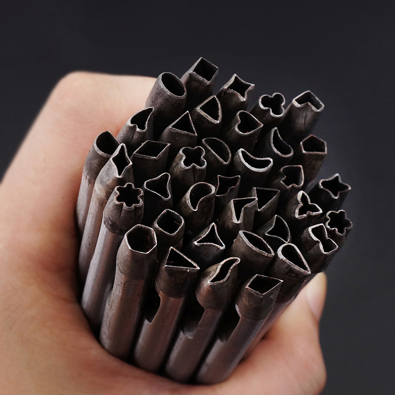 6mm异形花冲子 皮带打花打孔器21个花型冲花样冲皮革DIY冲孔工具 - 图2