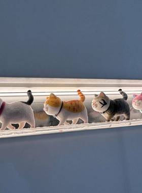 新家的快递仿真猫咪摆件冰箱缝隙补救客厅电视柜背景墙家居装饰品