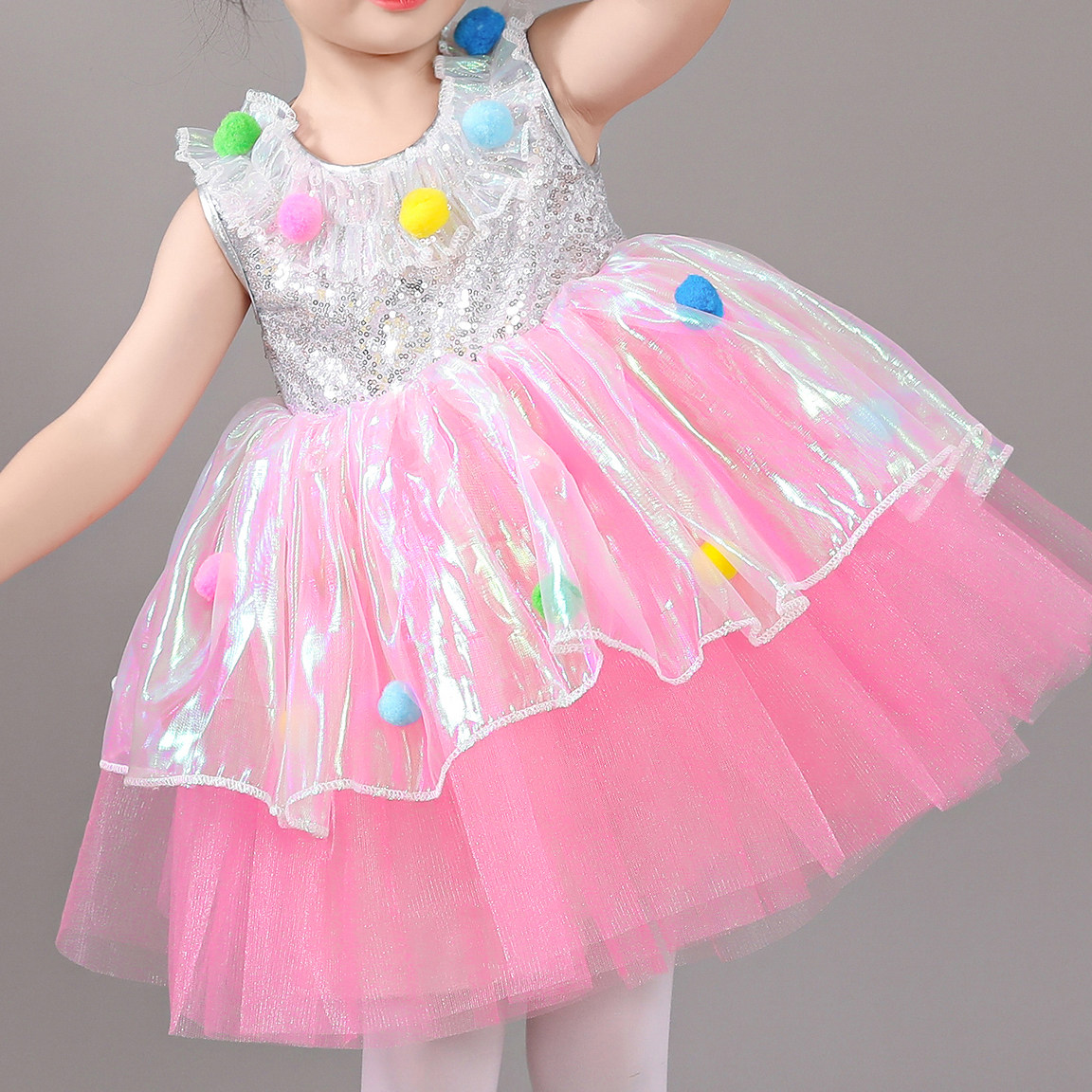 六一儿童舞蹈服表演服幼儿园可爱蓬蓬裙演出服女童亮片纱裙公主裙,淘宝优惠券,粉丝福利购,淘宝优惠卷