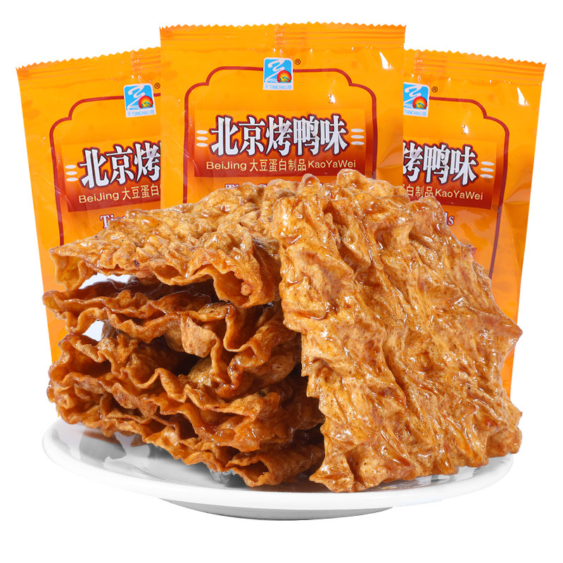 天潮北京烤鸭味辣条豆制品零食校园解馋辣片儿时怀旧休闲素食小吃,淘宝优惠券,粉丝福利购,淘宝优惠卷