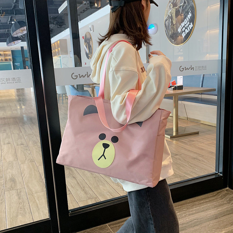 旅行包袋可爱轻便大容量女手提旅游包包帆布短途行李袋子手提学生,淘宝优惠券,粉丝福利购,淘宝优惠卷