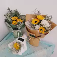 向日葵毕业花束 新人首单立减十元 21年8月 淘宝海外