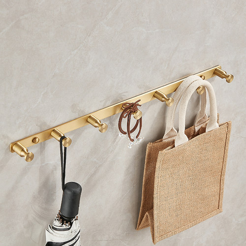 实心全铜挂衣钩仿古置物衣帽钩卫生间排钩简约入户门后钩壁挂复古 - 图1