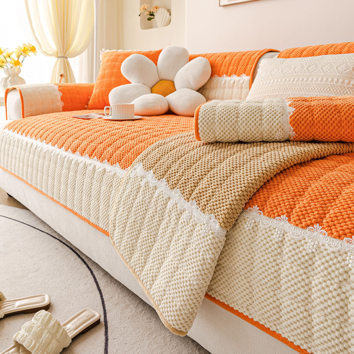 轻奢高级感沙发垫四季通用2025新款固定防滑沙发坐垫子套罩盖布巾,淘宝优惠券,粉丝福利购,淘宝优惠卷