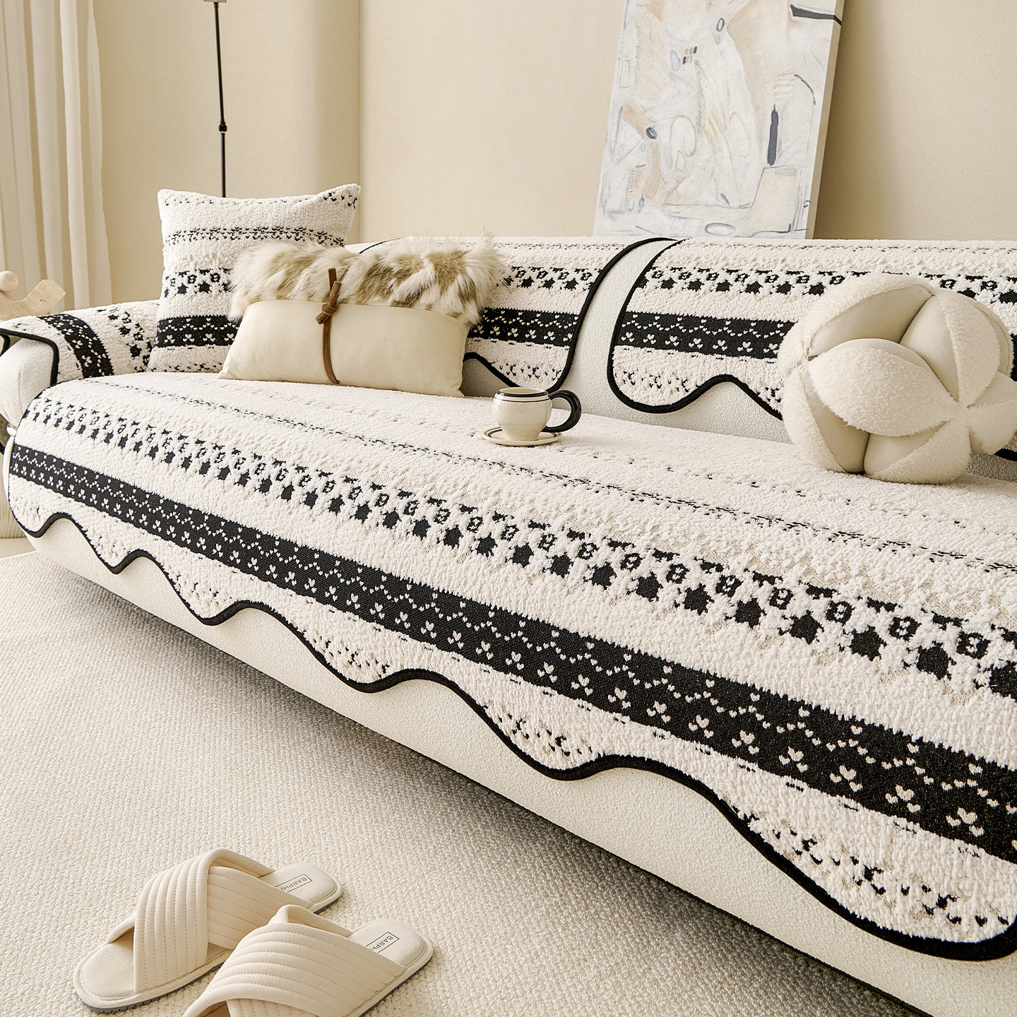 沙发垫冬2025新款四季通用高级感固定防滑沙发盖布巾坐垫子套罩座,淘宝优惠券,粉丝福利购,淘宝优惠卷