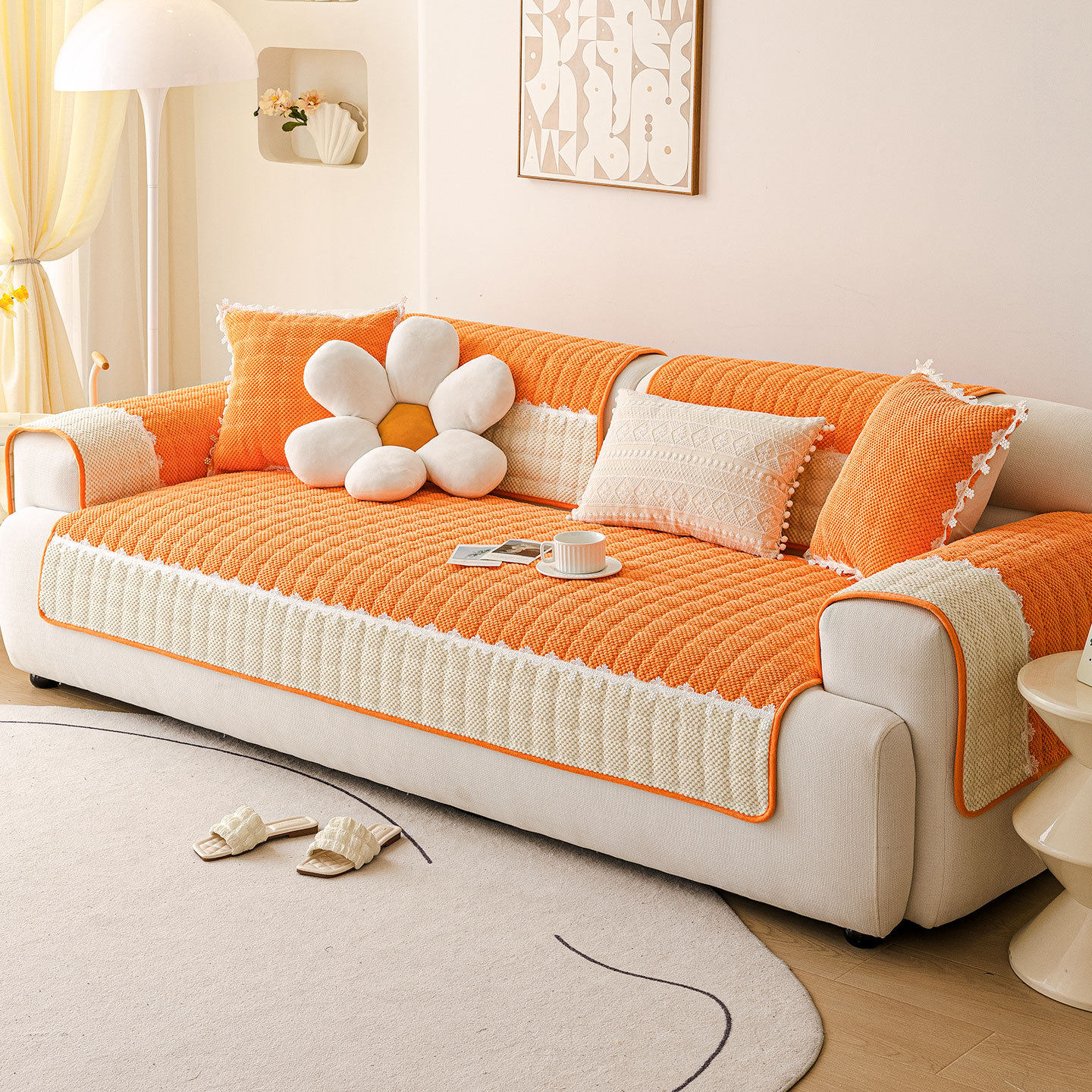 轻奢高级感沙发垫四季通用2025新款固定防滑沙发坐垫子套罩盖布巾,淘宝优惠券,粉丝福利购,淘宝优惠卷