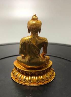 仿古收藏鎏金佛像迦牟尼真佛藏LXC传释如来佛家用奉供工艺品摆件