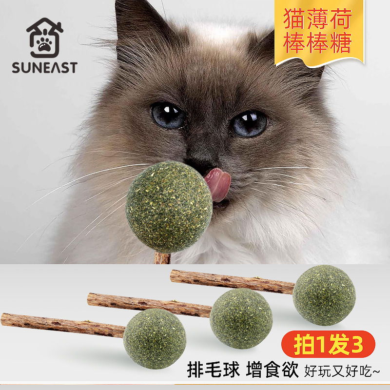 猫薄荷球棒棒糖舔舔乐猫零食磨牙耐咬逗猫棒猫咪玩具自嗨猫咪用品 - 图1