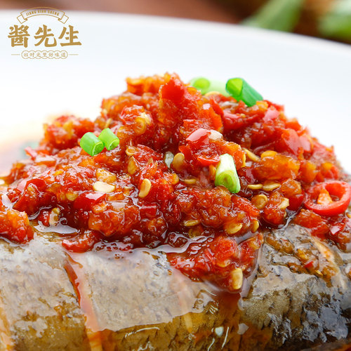 酱先生鲜椒酱0脂肪蒜蓉剁椒酱特辣椒酱拌饭拌面下饭调味火锅蘸料 - 图0
