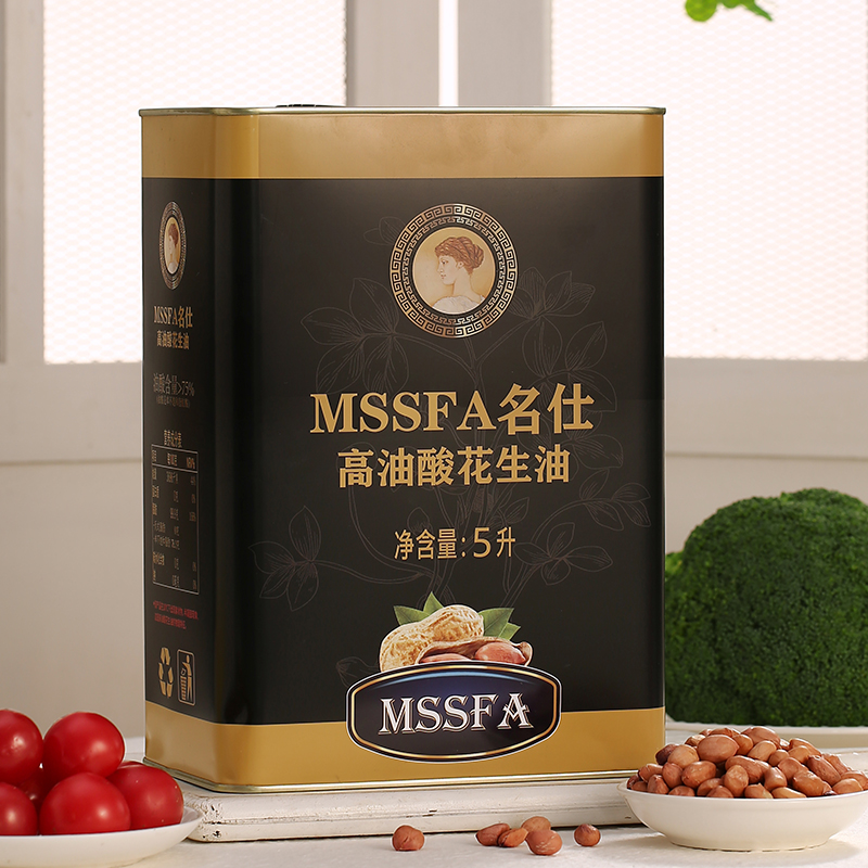 MSSFA名仕高油酸花生油5L 物理压榨 营养健康食用油 - 图0