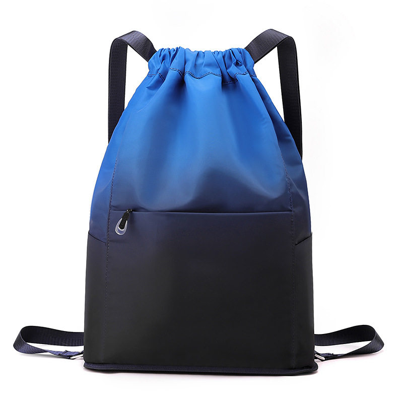 Gradient foldable drawstring backpack women's travel bag large capacity waterproof ultra-light storage bag travel sports