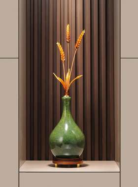 大麦窑变葫芦摆件创意客厅玄关发财树纳福乔迁高档紫气东来装饰拼