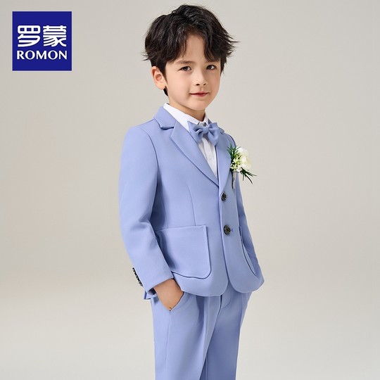 Traje para niños Luo Meng, traje para niño, vestido de niña de flores, pasarela, traje pequeño para niño, traje de actuación británico de piano guapo
