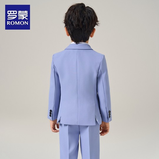 Traje para niños Luo Meng, traje para niño, vestido de niña de flores, pasarela, traje pequeño para niño, traje de actuación británico de piano guapo