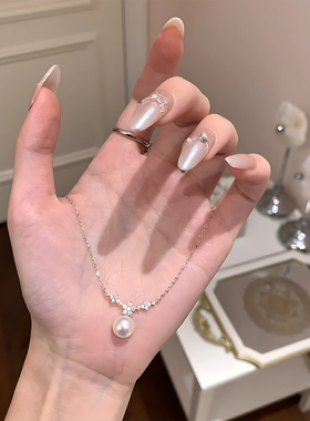 「繁星小灯泡珍珠」S999纯银项链