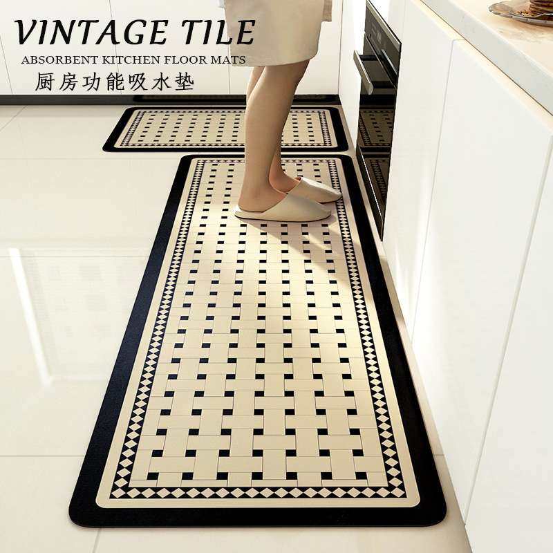 厨房地垫防滑防油可擦免洗脚垫子硅藻泥厨房地垫l形吸水防脏地毯,淘宝优惠券,粉丝福利购,淘宝优惠卷