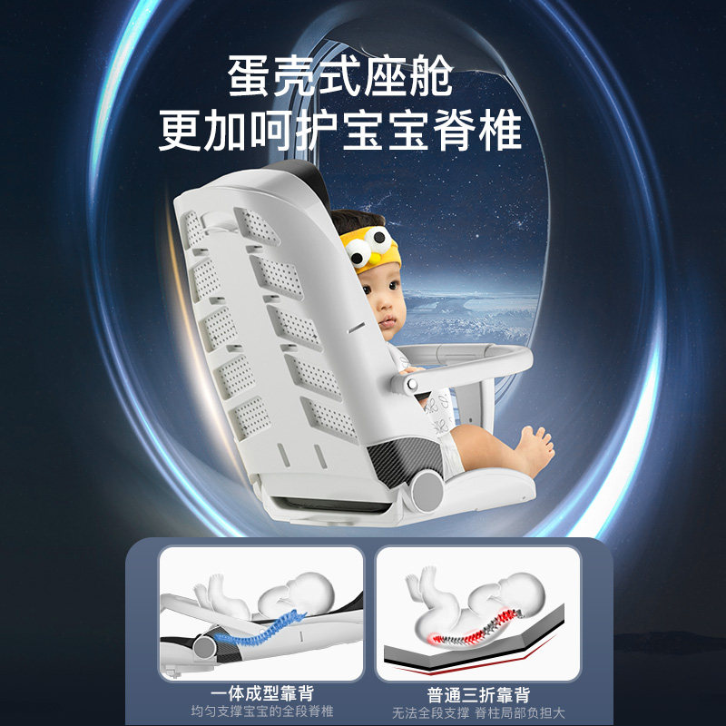 遛娃神器高景观宝宝可坐躺手推车 好莱福四轮推车