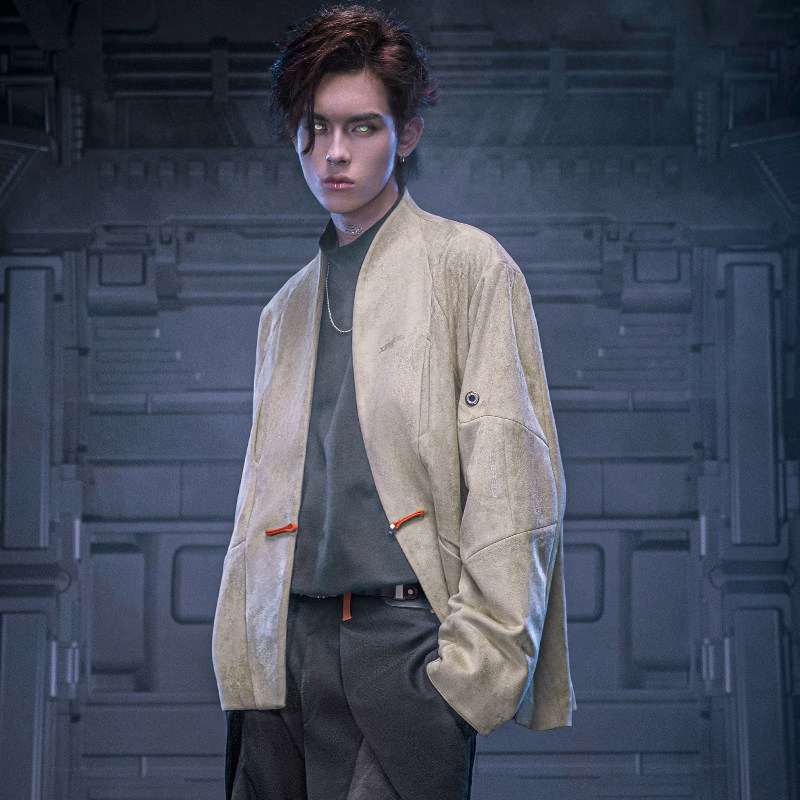 XIPHEVIL「无形唐装」中国风高街麂皮绒赛博新中式极简唐装外套,淘宝优惠券,粉丝福利购,淘宝优惠卷