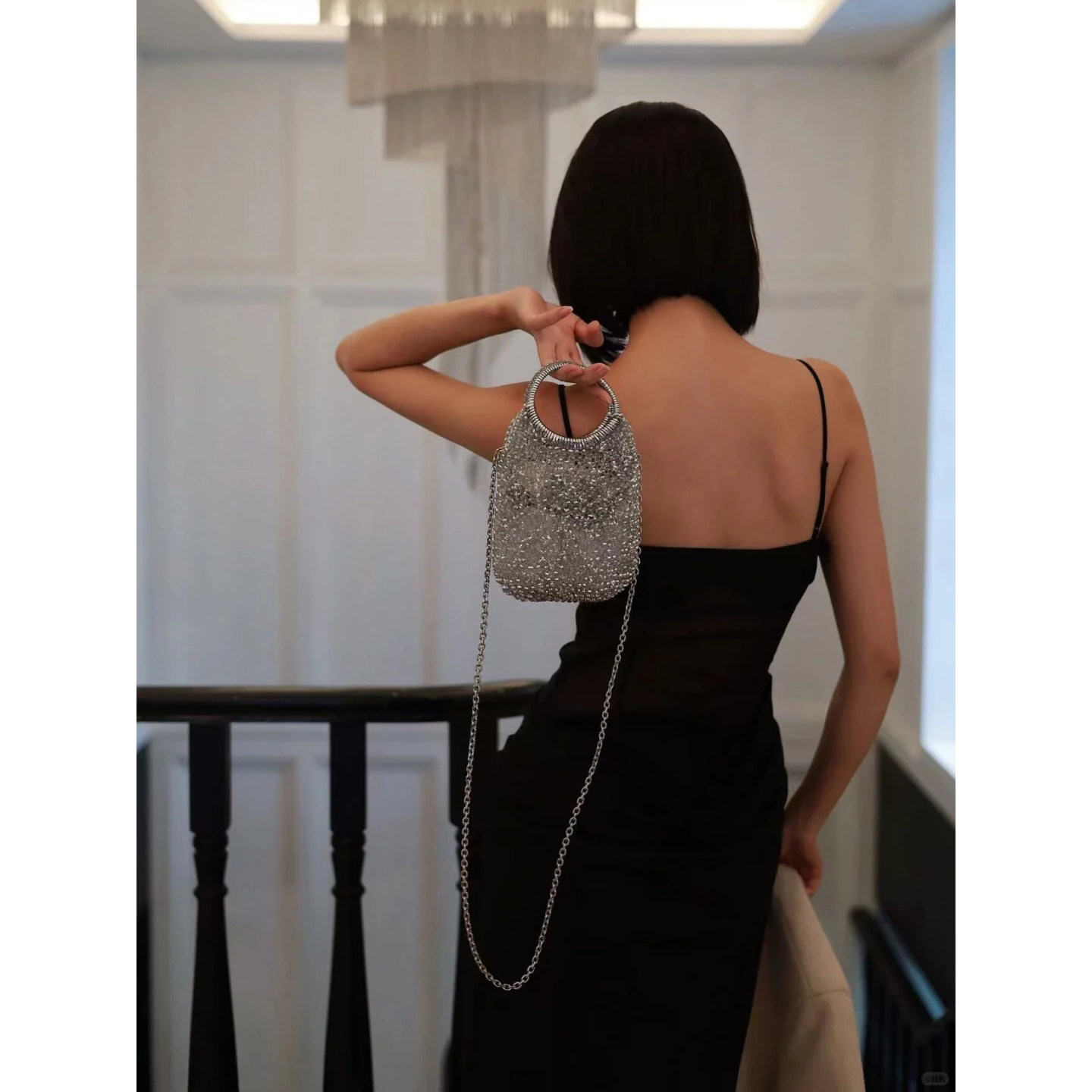 明星同款水滴包PVC纯手工编织包小香风链条包女斜挎高级感晚宴包,淘宝优惠券,粉丝福利购,淘宝优惠卷