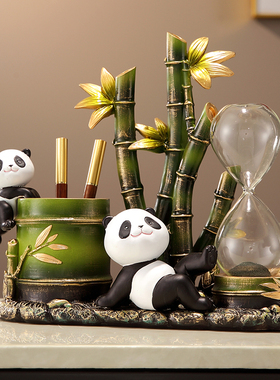 熊猫文创笔筒摆件毕业季礼物