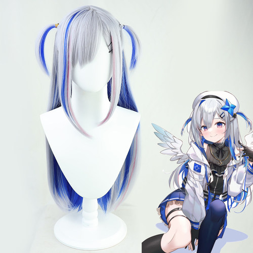 【自由人】hololive四期生天音彼方cos假发かなた有挑染长发版 - 图2